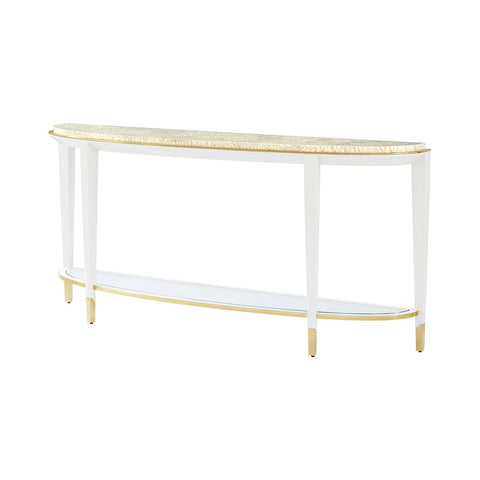 Hollywood Regency Demilune Console Table