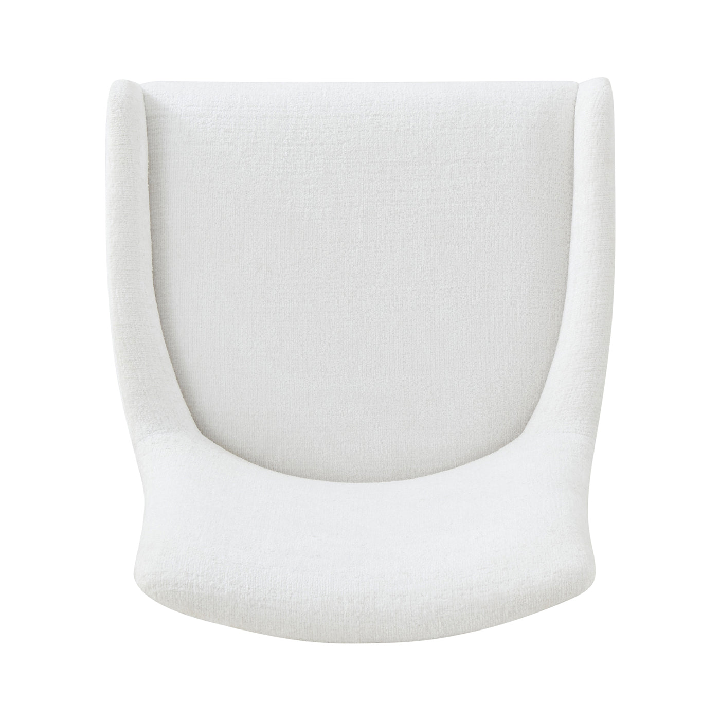 Top-down view of the seat and back of the chair.