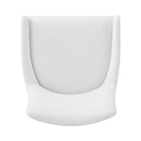 Top-down view of the seat and back of the chair.
