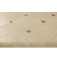 Close-up of side table's decorative diamond details.
