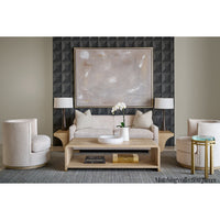 Living room with matching furniture and neutral tones.