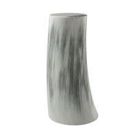 Gray horn drink table, angled front view.