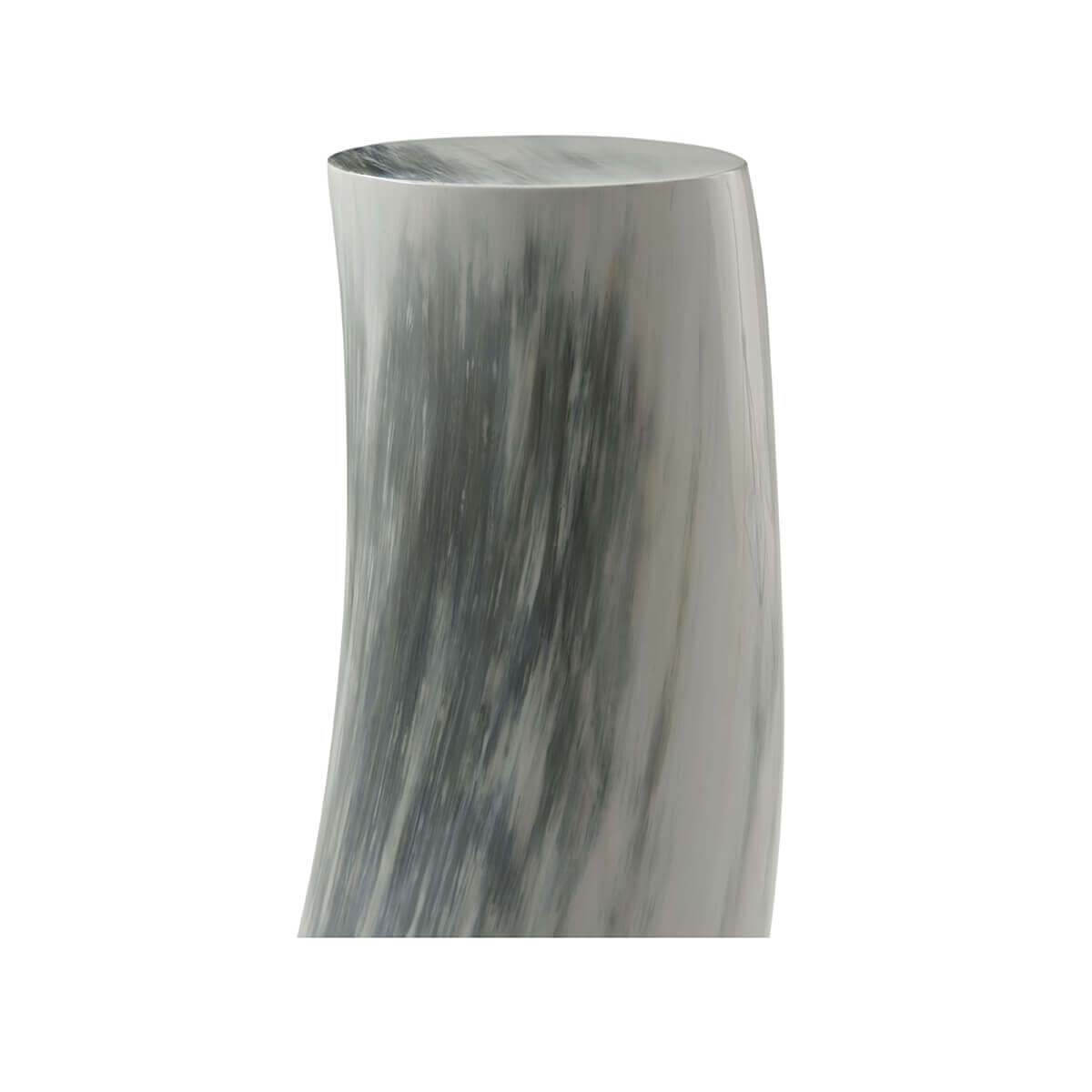 Close-up of gray horn drink table's texture.