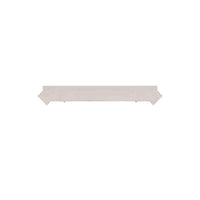 Corner detail on ivory floor mirror frame