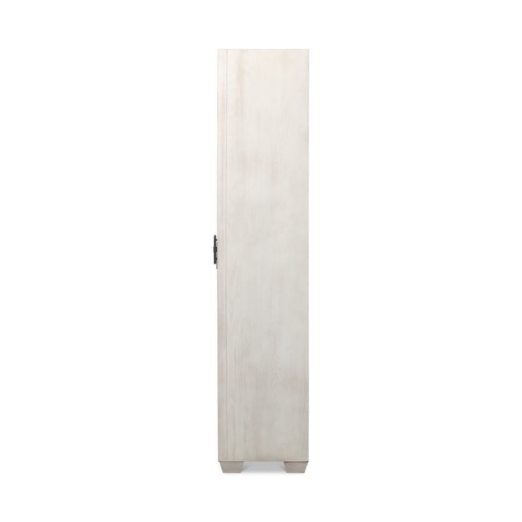 Side view of industrial bar cabinet showing depth.