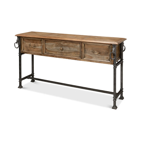 Industrial Equestrian Console Table