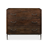 Industrial modern chest, direct front view.