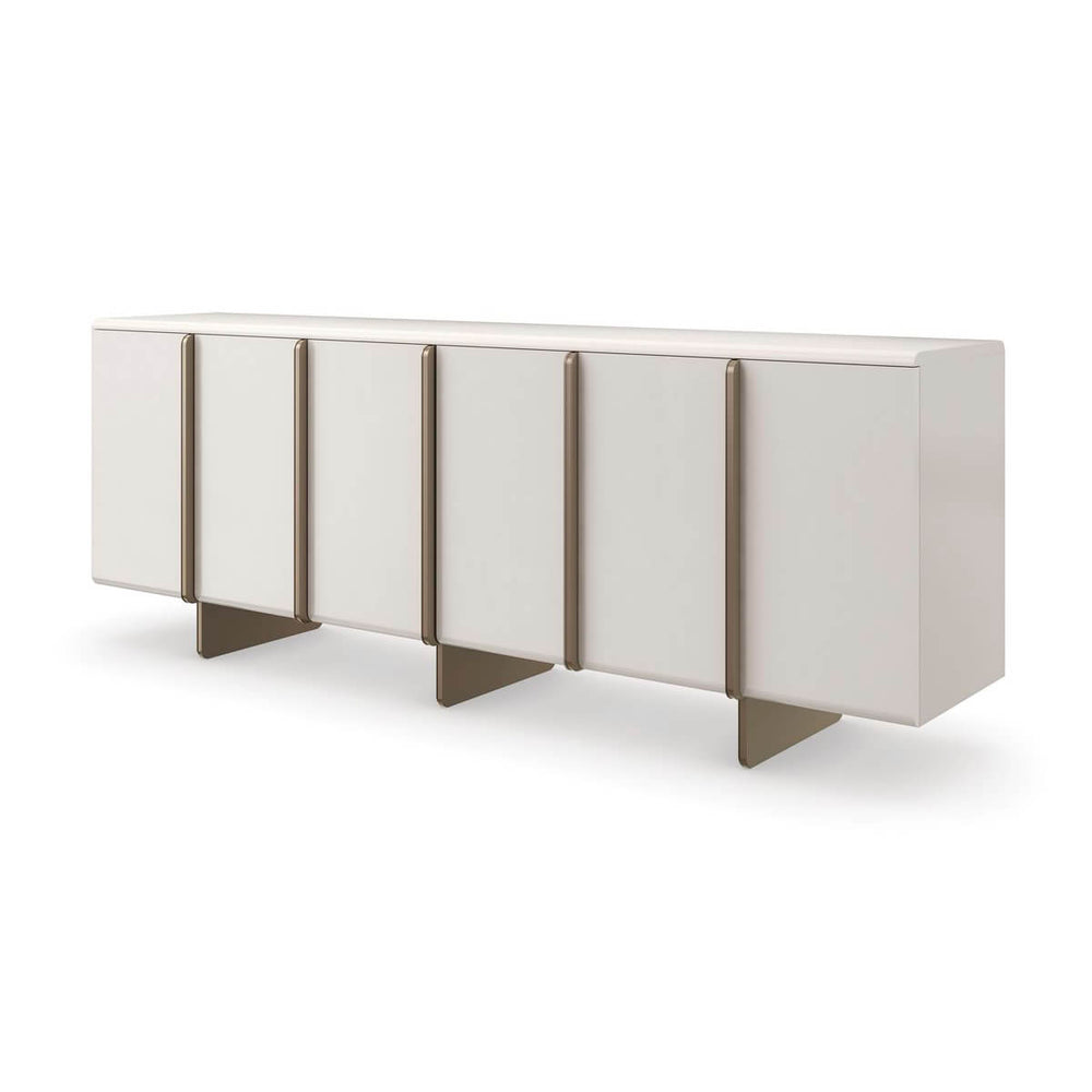 Side view of Italian Art Deco sideboard, elegant design.