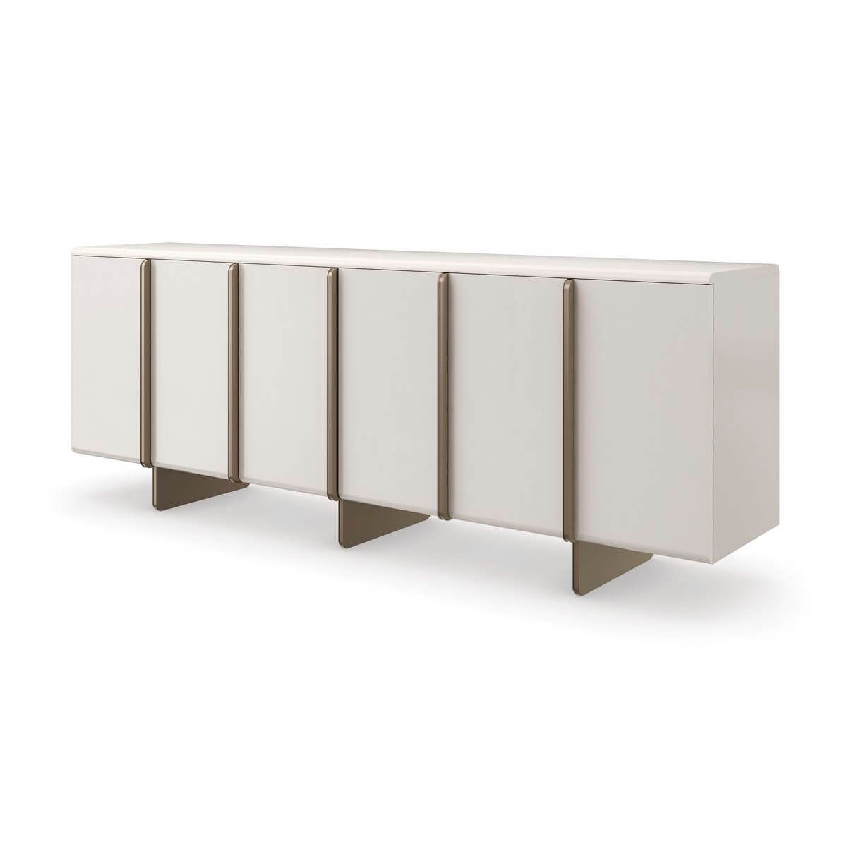 Side view of Italian Art Deco sideboard, elegant design.