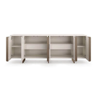 Open Italian Art Deco sideboard with spacious shelving.