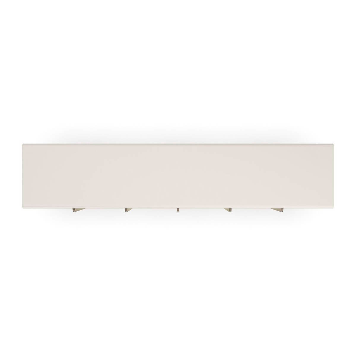 Top-down view of Italian Art Deco sideboard, sleek surface.