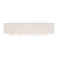 Top-down view of Italian Art Deco sideboard, sleek surface.