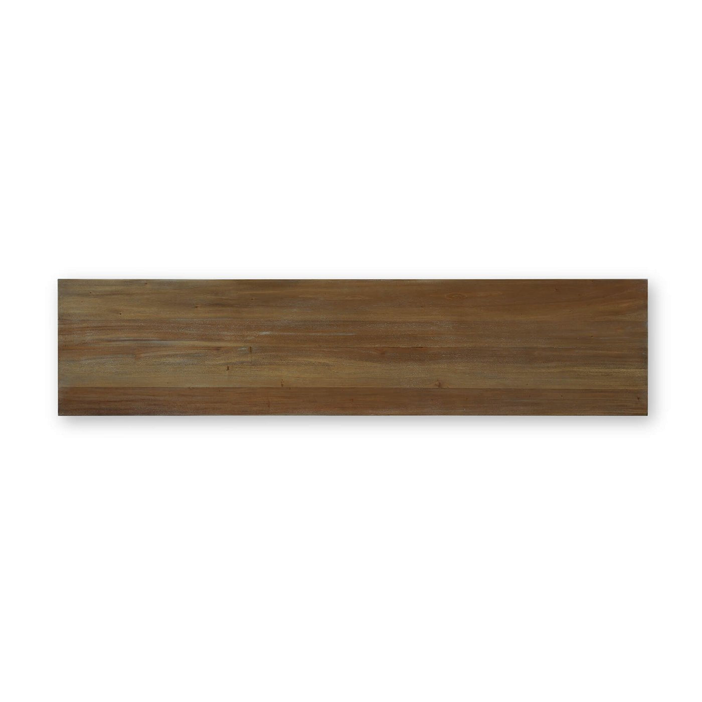 Top view of the wooden console table surface.