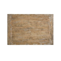 Top view of Italian Baroque oak coffee table surface.
