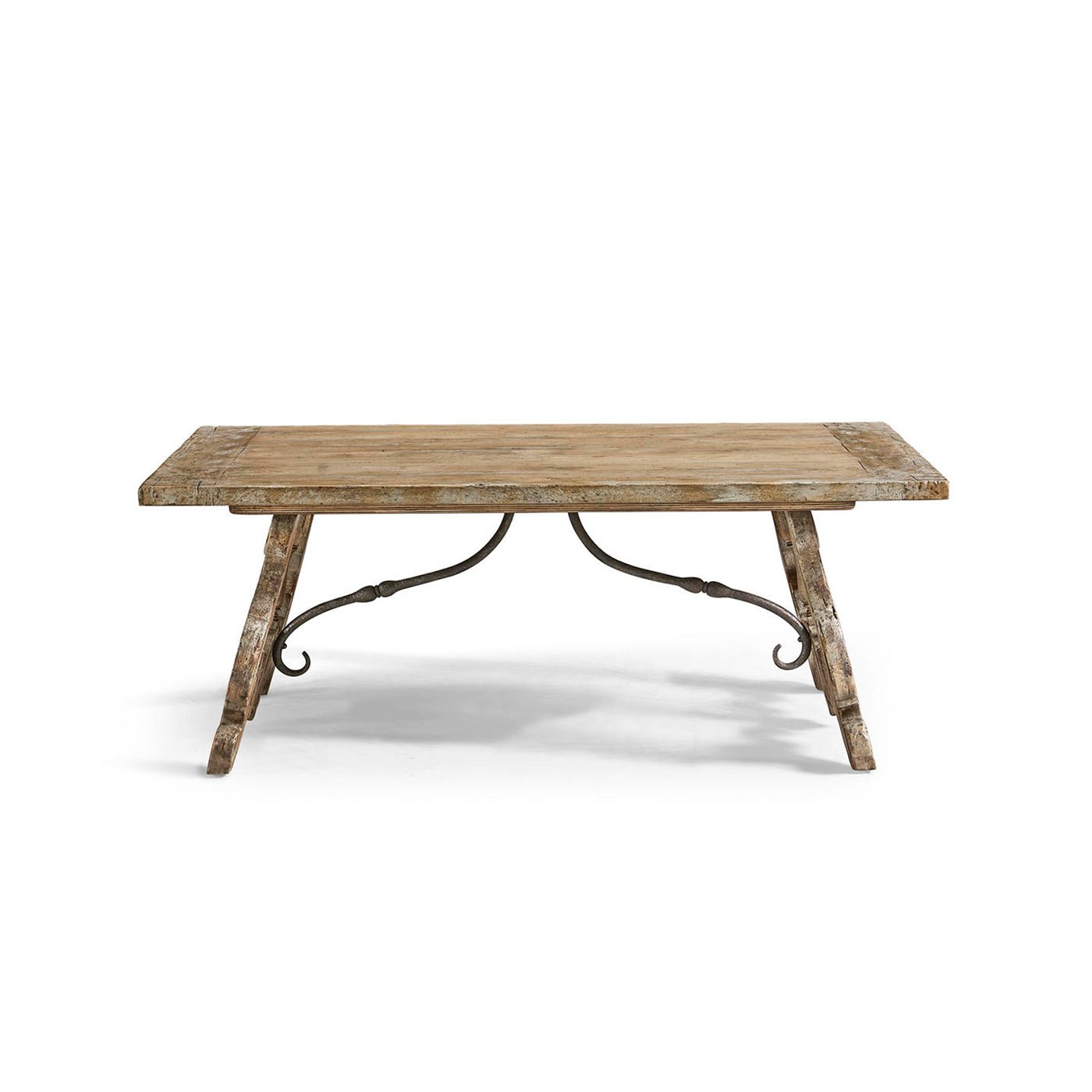 Italian Baroque oak coffee table, front view, full table.
