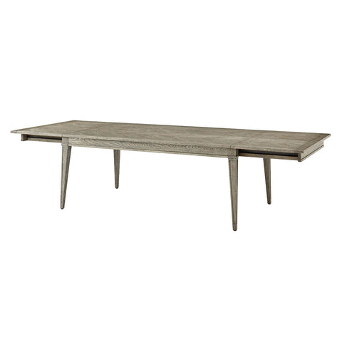 Italian Herringbone Extension Table - Grey Oak
