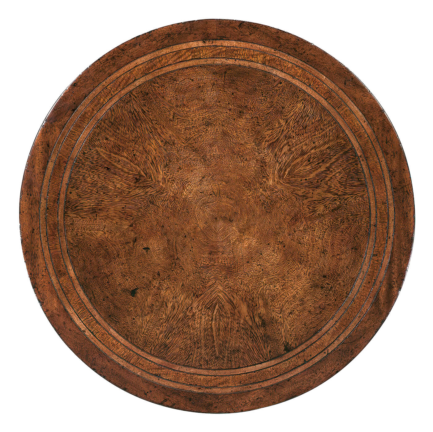 Top view showing grain of Italian lamp table.