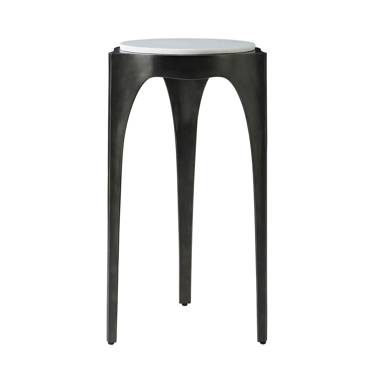 Accent table front view showing minimalist design.