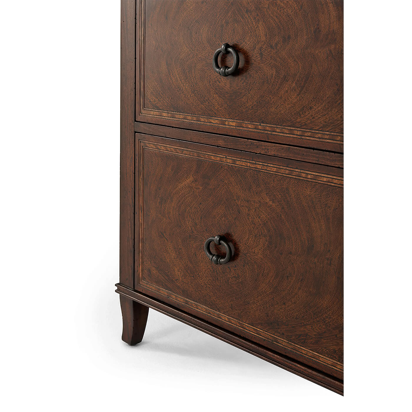 Bottom drawers and feet of Italian Neo Classic dresser.