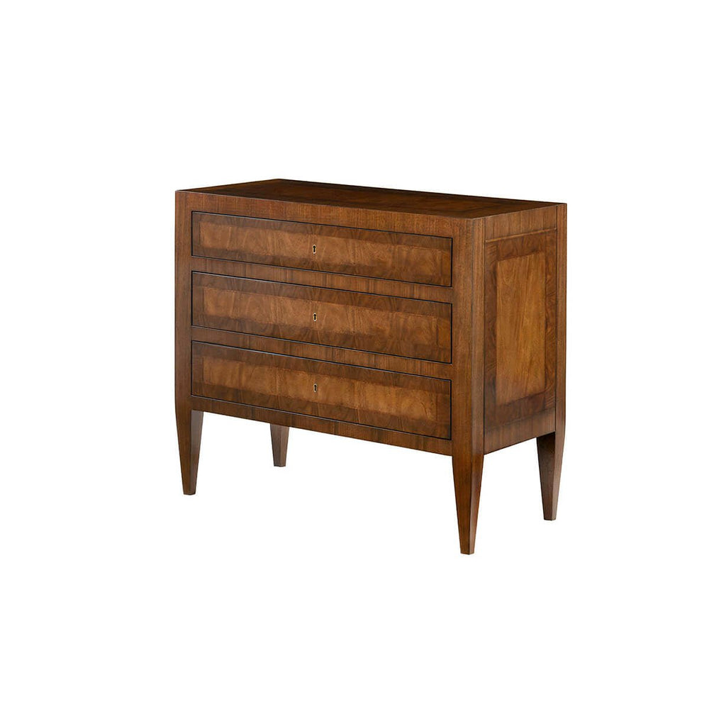 Italian Neo Classic three-drawer commode front view.