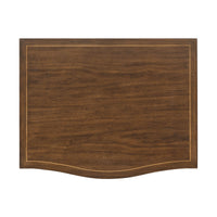 Top of Italian Provincial nightstand, detailed wood design.