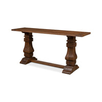 Perspective view of full Italian console table.