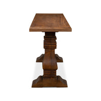 Side view of Italian console table, elegant structure.