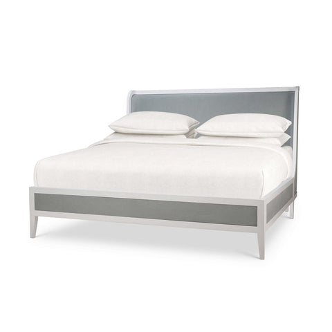 King Upholstered and Linen Wrapped Bed