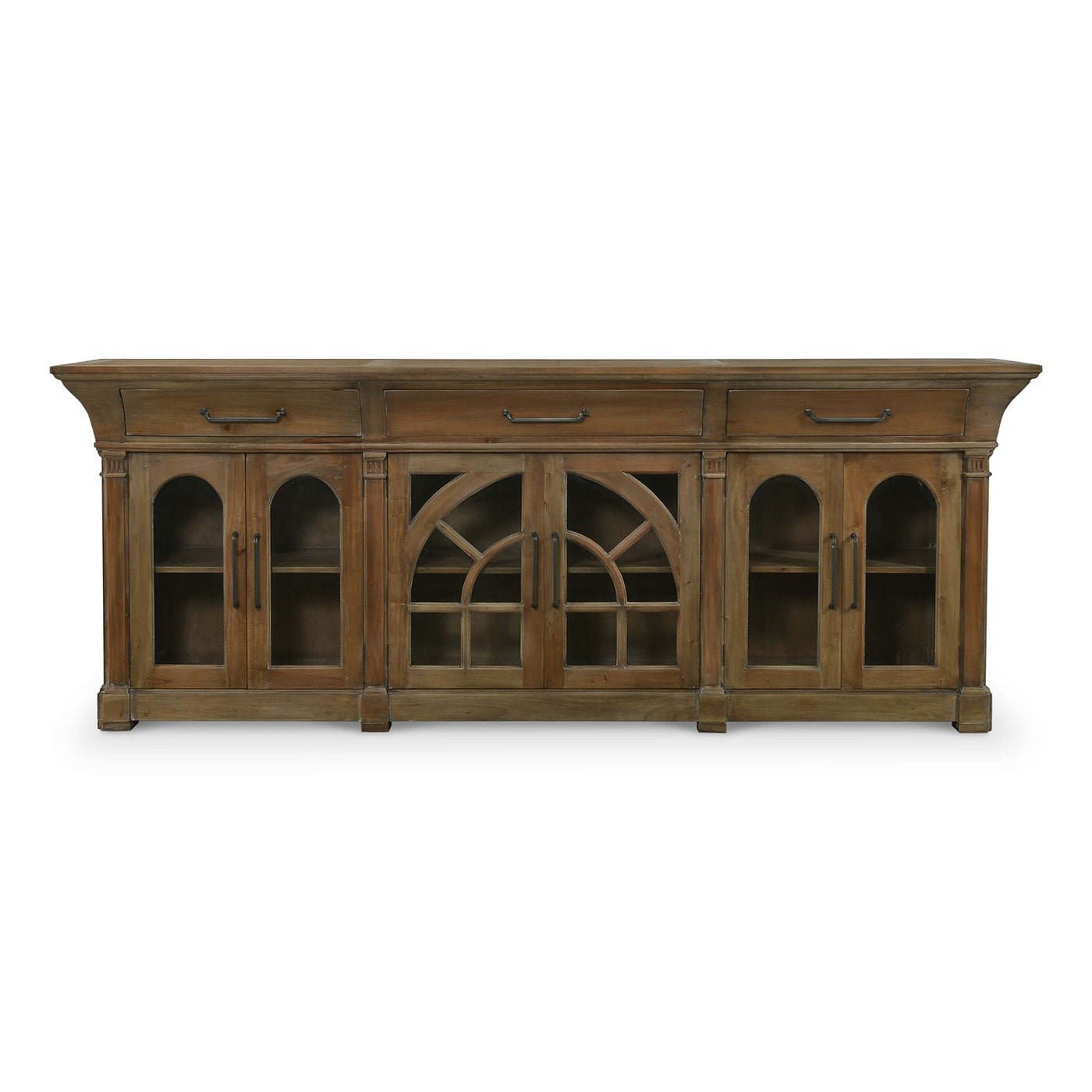 Lambeth Vintage Sideboard detailed front view showing drawers.