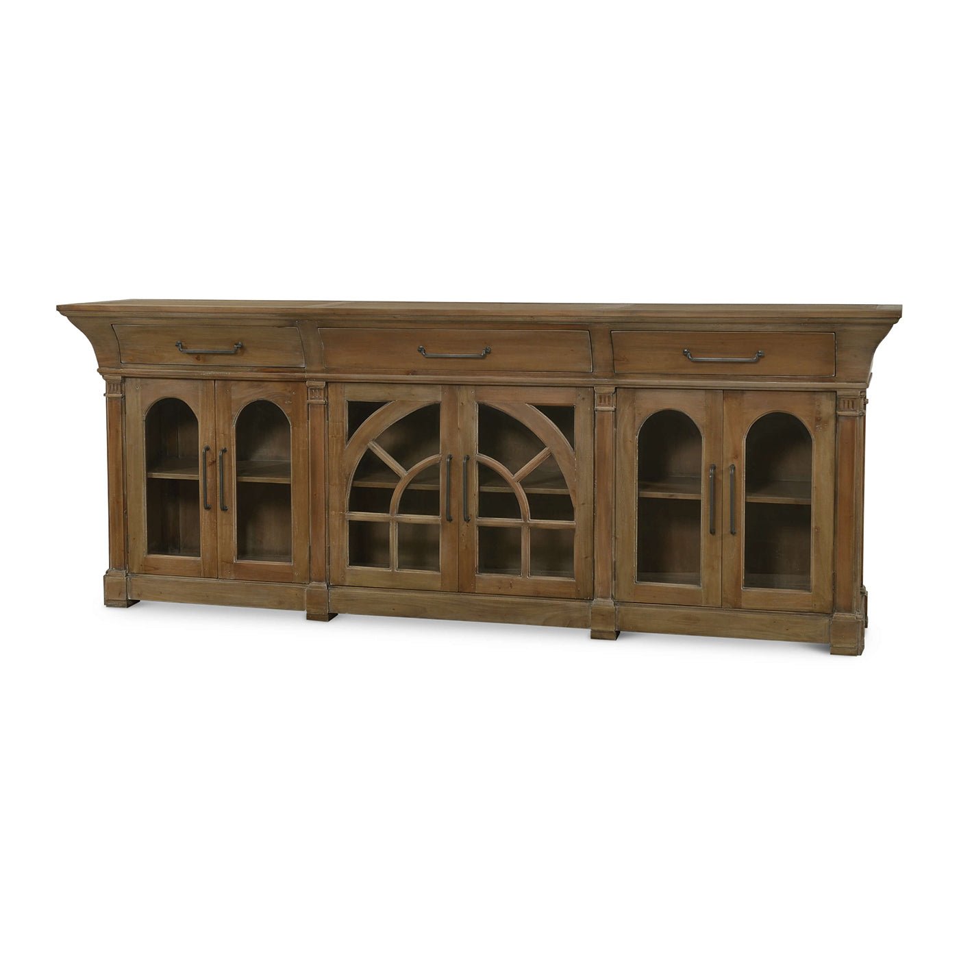 Front view of Lambeth Vintage Sideboard with closed doors.