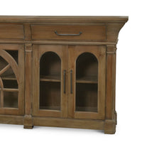 Close-up of Lambeth Vintage Sideboard arched cabinet doors.