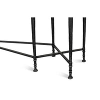 Large Art Deco console table, base and leg detail.