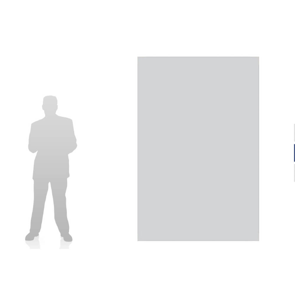 Size comparison of faux horn mirror with silhouette.