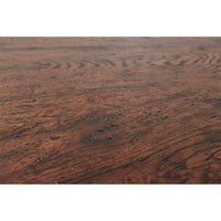 Close-up of wood texture, dining table surface detail.
