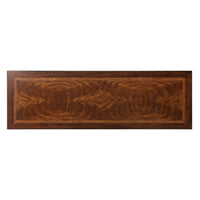 Top view of Italian chest of drawers, wood pattern.