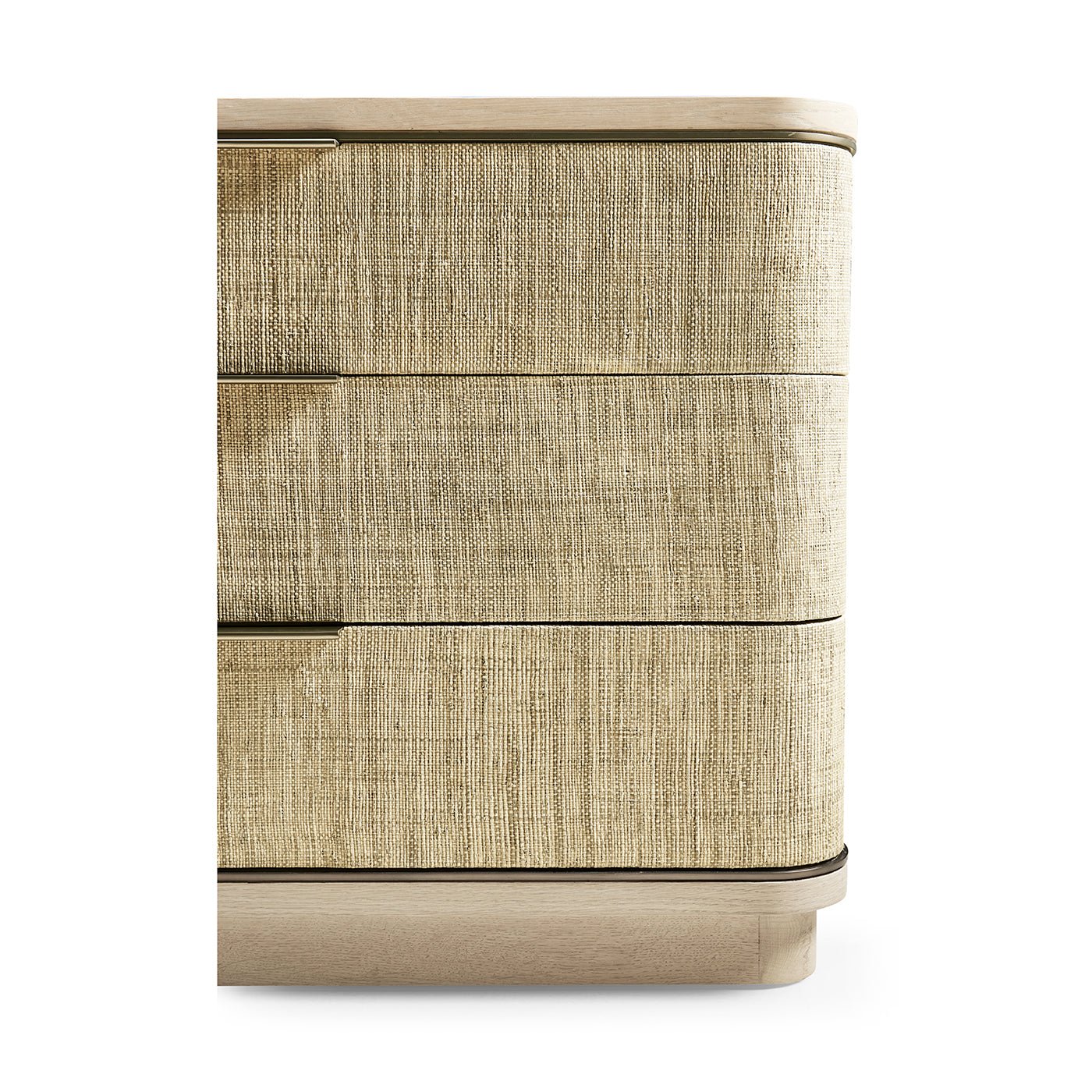 Side-close view showing woven texture on nightstand.