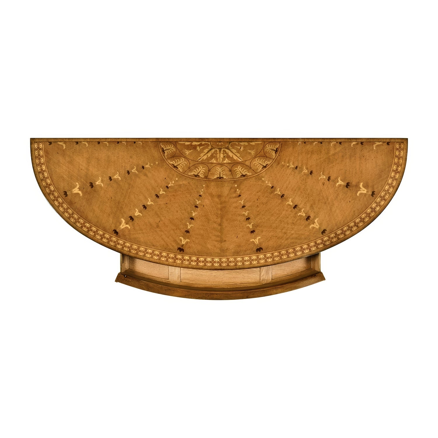Top view folded neoclassical console table, gilded details.