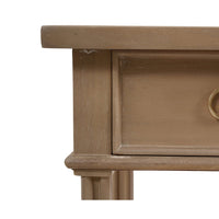 Close-up of drawer corner, Regency style console table.