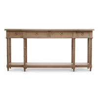 Front view of Regency style console table.