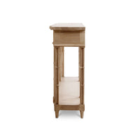 Side view of Regency style console table's design.