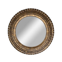 Large round French Art Deco mirror, front view.