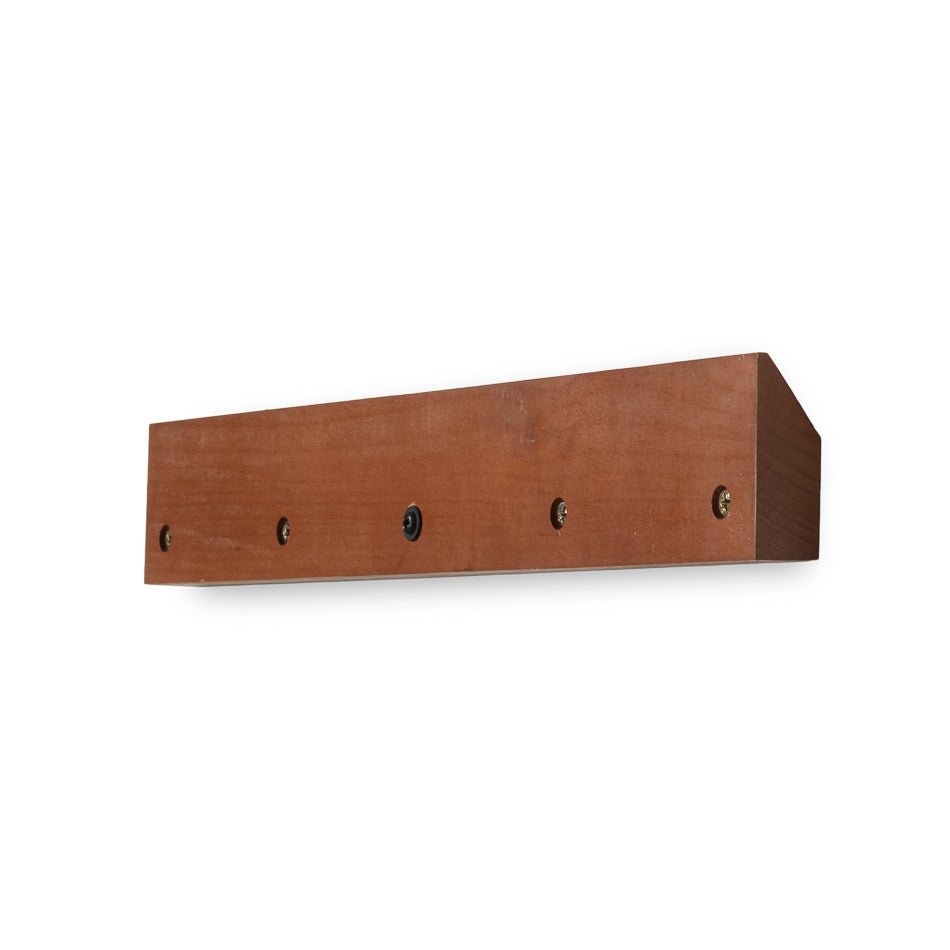 Wooden mounting block for Art Deco mirror installation.