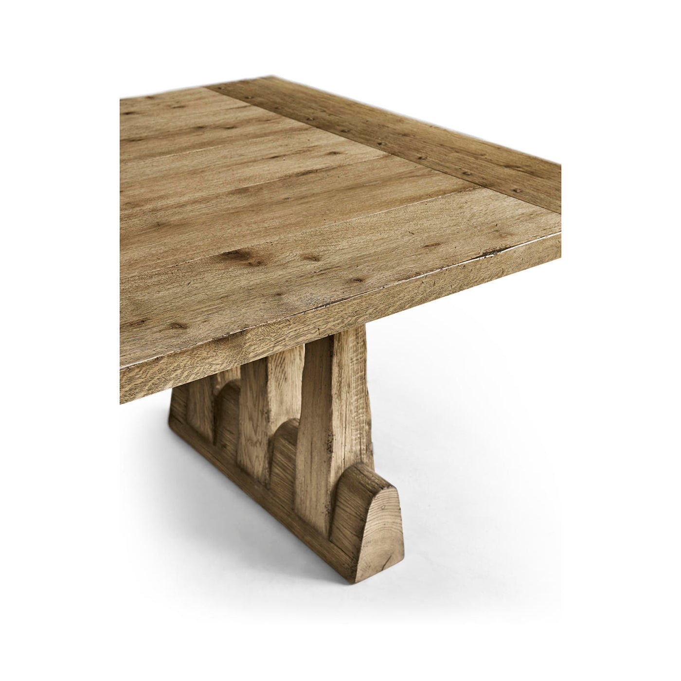 Large Rustic Oak Dining Table - English Georgian America