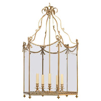 Large Swedish Neo Classic Lantern full view, elegant design.
