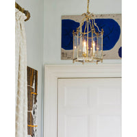 Swedish Neo Classic lantern hanging in a home interior.