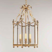Detailed view of Swedish Neo Classic lantern design.