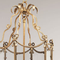 Top sculpture detail of Swedish Neo Classic lantern design.