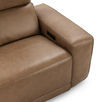 Leather Reclining Sofa with Power and Charging Ports, view 6