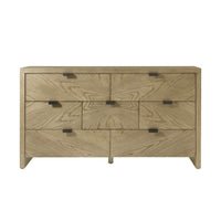 Light ash long dresser front facing view