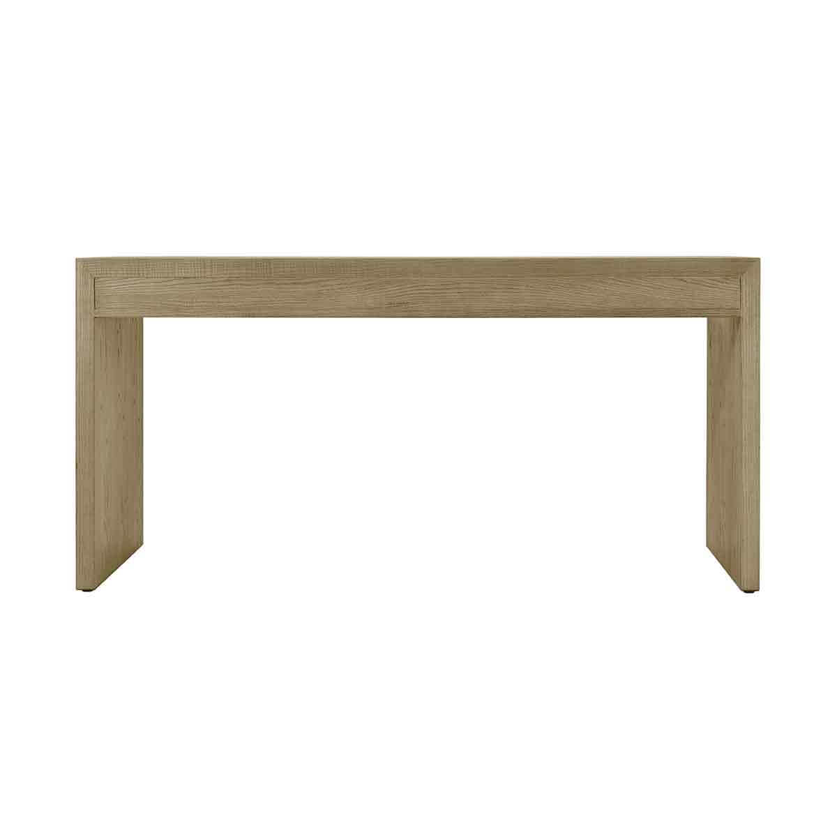 Light ash modern desk rear view.